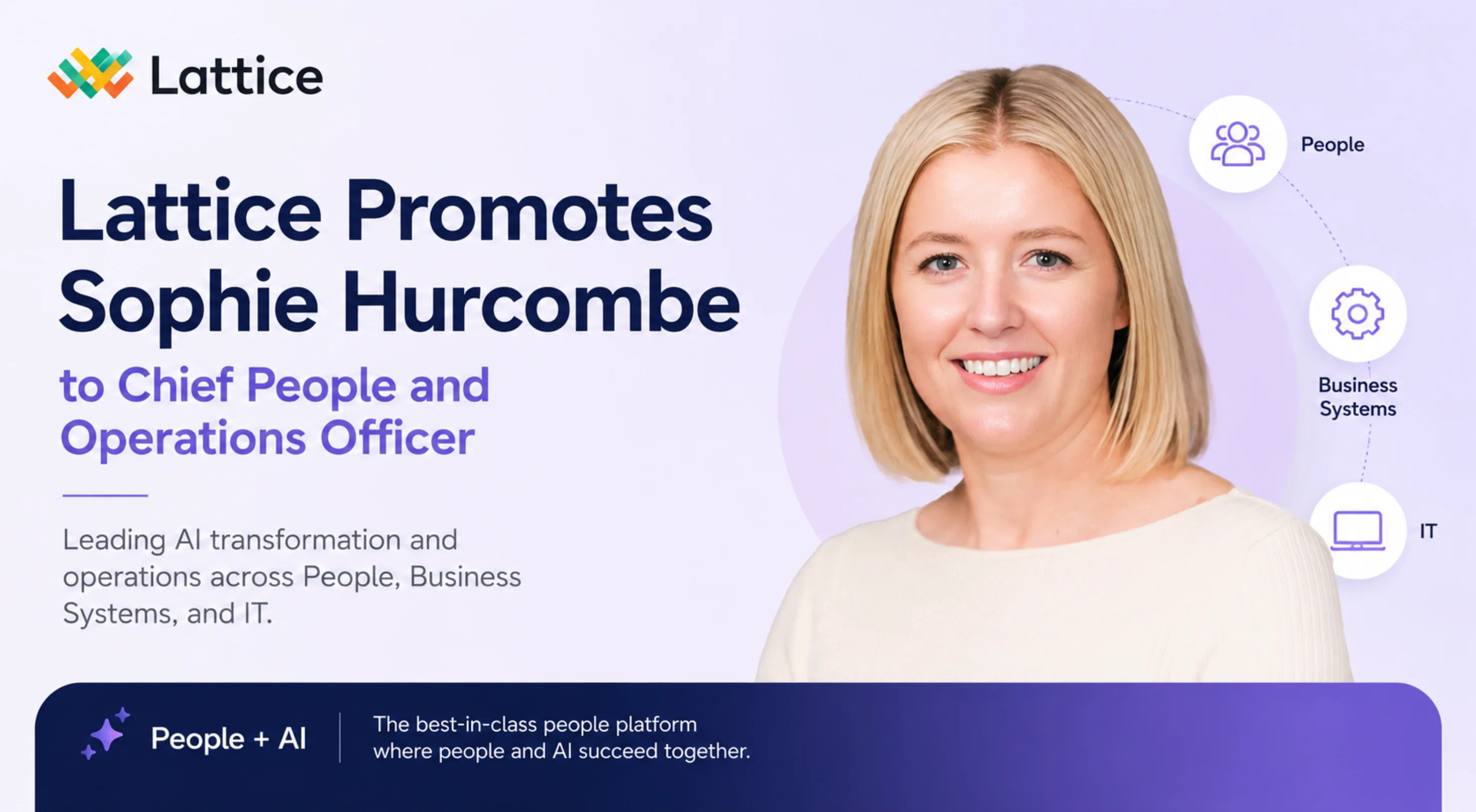 Lattice Promotes Sophie Hurcombe to Chief People and Operations Officer to Lead People + AI Transformation