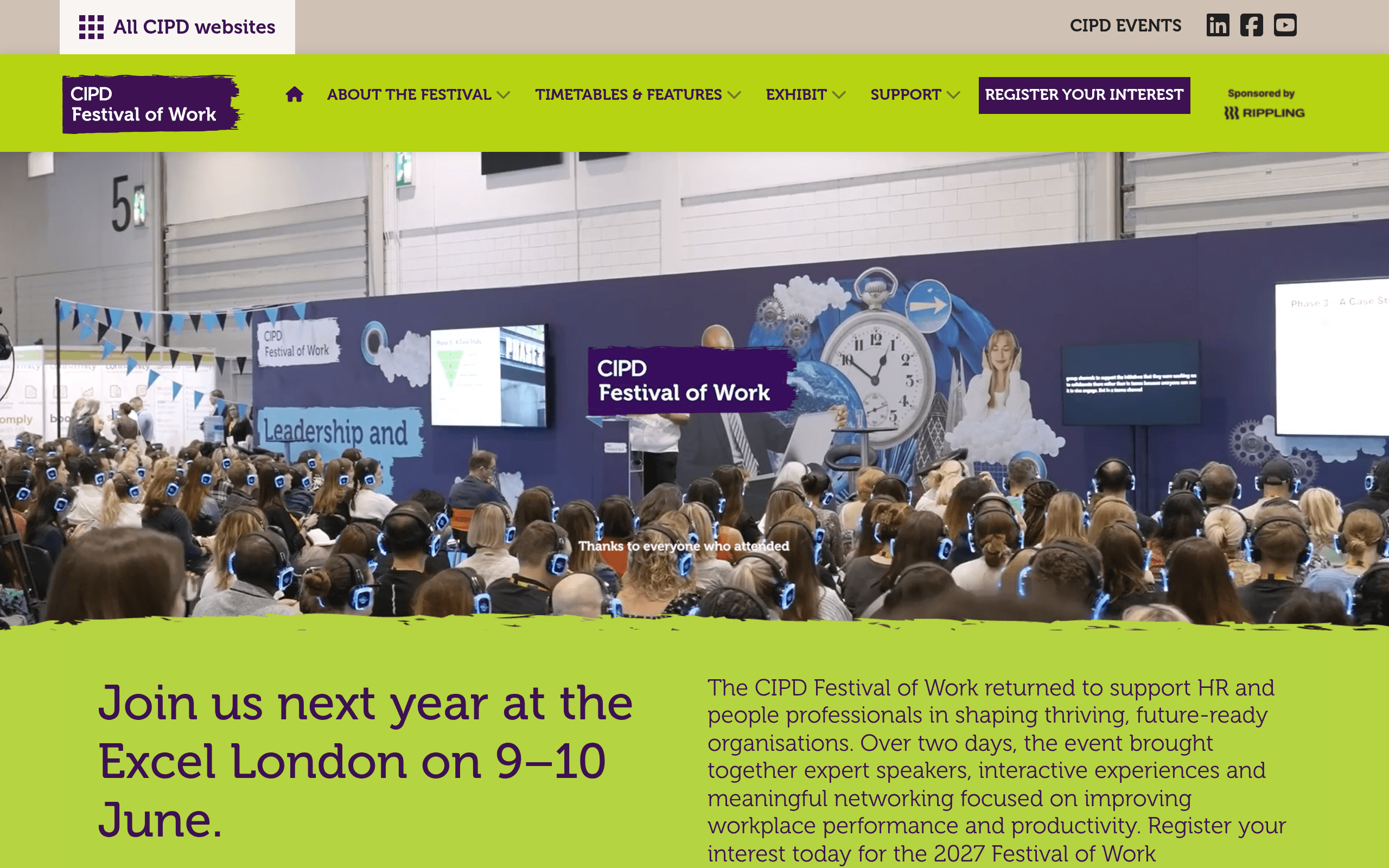 CIPD Festival of Work 2027