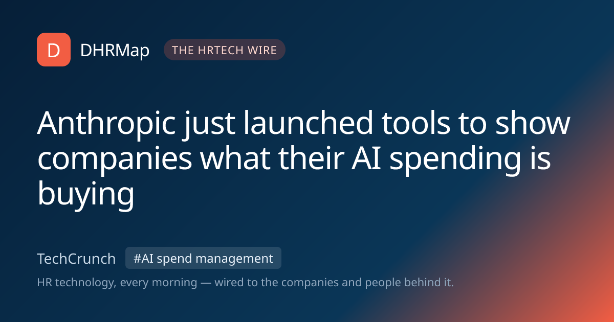 Anthropic just launched tools to show companies what their AI spending ...